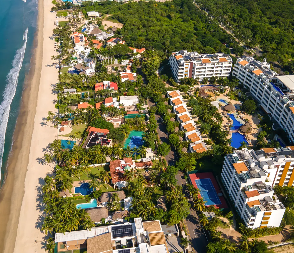 Aereal view of the resort Marival Armony Luxury Resort & Suites in Punta de Mita.