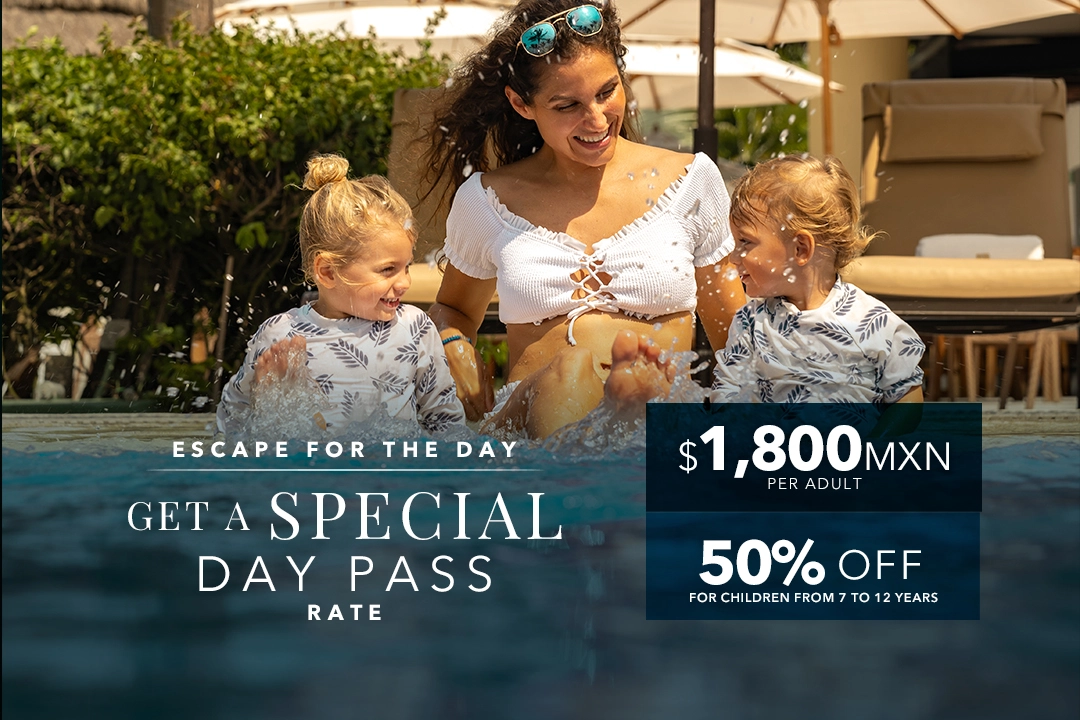 Special offer for day pass Mozzamare Beach club Nuevo Vallarta